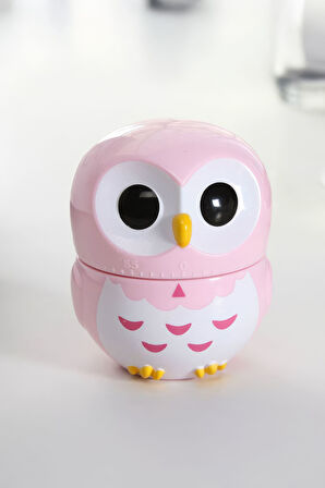 Pembe Baykuş Model Mekanik Mutfak Zamanlayıcı Timer Çocuklar için thr386