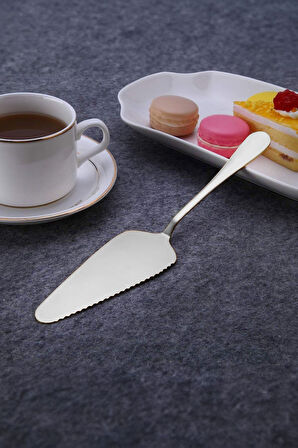 7 Parça Çelik Sunum Servis Kaşığı Kaşık Çatal Bıçak Spatula Seti mt154by