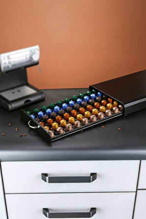 60 Adet Kapasiteli Nespresso Kapsül Kahve Standı Kahve Çekmecesi mt195sy