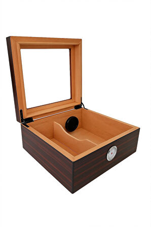 Falconetti Kırmızı Camlı Humidor Puro Kutusu rc42krx