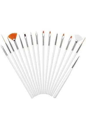 20 Parça Kendin Yap Nail Art Kalemi Tırnak Süsleme Fırça ve Dot Seti mt269