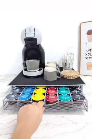 36 Adet Kapasiteli Dolce Gusto Kapsül Kahve Standı Kahve Çekmecesi mt268