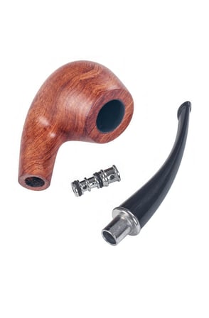 Falconetti 9 mm. Kahverengi Metal Halkalı Ahşap Pipo rd84