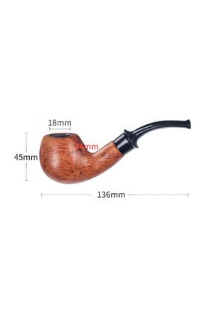 Falconetti 9 mm. Kahverengi Sandalwood Eğimli Sap Ahşap Pipo rd85
