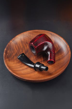 Falconetti 9 mm. Kırmızı Sandalwood Eğimli Sap Ahşap Pipo rd87