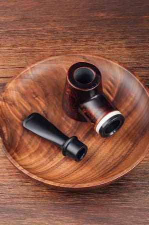 Falconetti 9 mm. Kırmızı Siyah Sandalwood Düz Sap Ahşap Pipo rd88sy