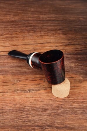 Falconetti 9 mm. Kırmızı Siyah Sandalwood Düz Sap Ahşap Pipo rd88sy