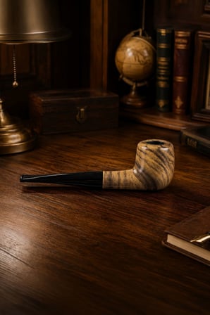 Falconetti 9 mm. Kahverengi Sandalwood Düz Sap Ahşap Pipo rd90
