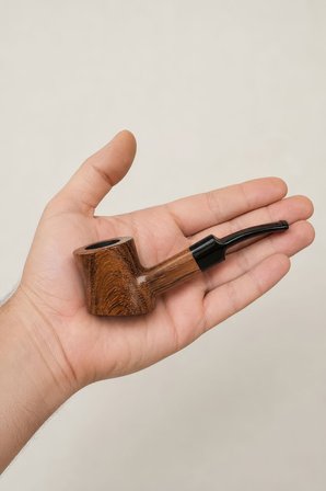 Falconetti Mini 9 mm. Kahverengi Sandalwood Eğimli Sap Ahşap Pipo rd89