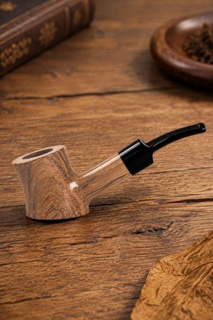 Falconetti Mini 9 mm. Kahverengi Sandalwood Eğimli Sap Ahşap Pipo rd89