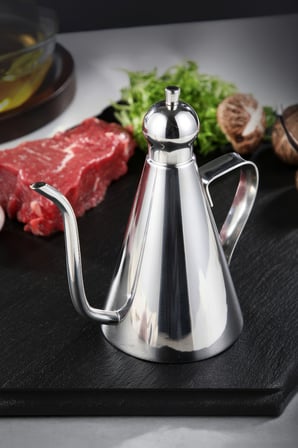 1000 ml 304 Çelik Yağlık Zeytinyağı ve Sirke için ince Uçlu Yağdanlık mt274