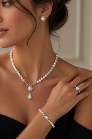 chavin i̇nci gümüş kolye küpe bileklik yüzük takım set ey60