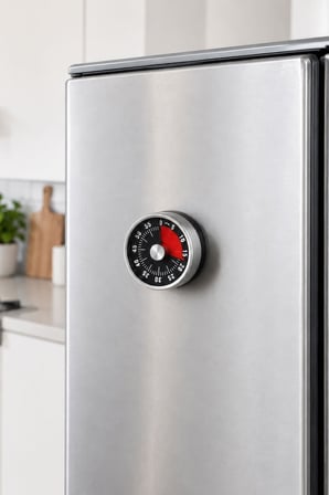 Gri Metal içi Siyah Mekanik Mıknatıslı Klasik Zilli Mutfak Zamanlayıcı Timer thr395sy