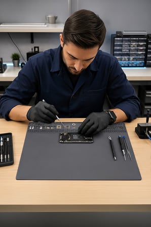 Silikon Isıya Dayanıklı Lehimleme Cep Telefonu Tamir Pedi Onarım Matı mt314