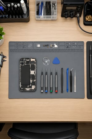 Silikon Isıya Dayanıklı Lehimleme Cep Telefonu Tamir Pedi Onarım Matı mt314