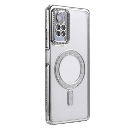 Xiaomi Redmi Note 12 Pro 4G Joke Simli Magneticsafe Kılıf - Gümüş