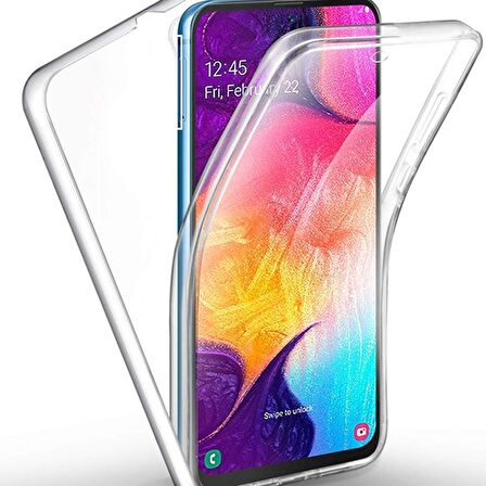 Gpack Samsung Galaxy A01 Kılıf Ön Arka Şeffaf Silikon Koruma