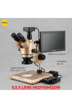 Jiayoudi JYD-5010 Profesyonel Trinoküler Stereo Mikroskop Seti 38MP Dijital Kamera Ve 10.1 İnç Ekranlı Lehim Tamir İstasyonu