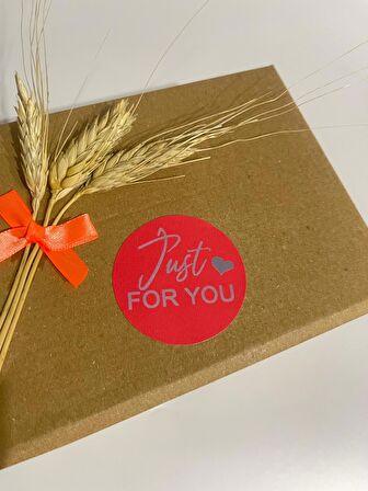 Just For You Kalpli Yuvarlak Yapışkanlı Etiket 5x5 cm 100 adet