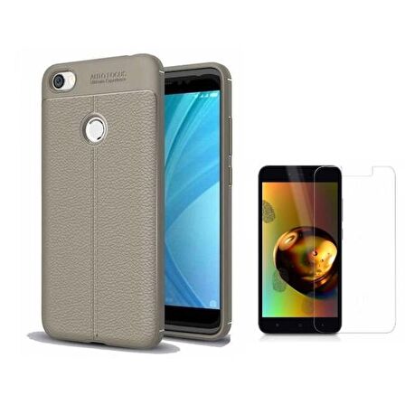 Smcase Xiaomi Redmi Note 5A Prime Deri Dokulu Silikon  Nano Ekran Koruyucu