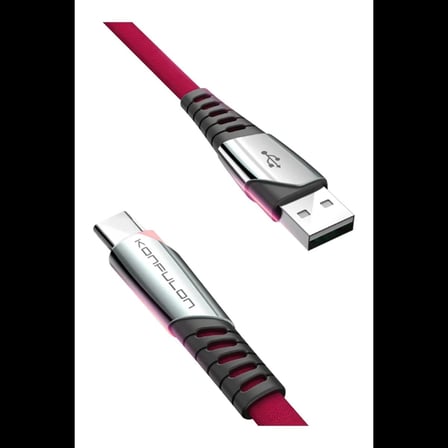 Konfulon DC18 Type-C Kablo 1M 5A - Kırmızı