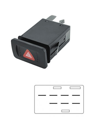 Kraw Flaşör Anahtarı | VW Golf IV & Bora Uyumlu (7 Pin) | Svarog Car Spare Parts