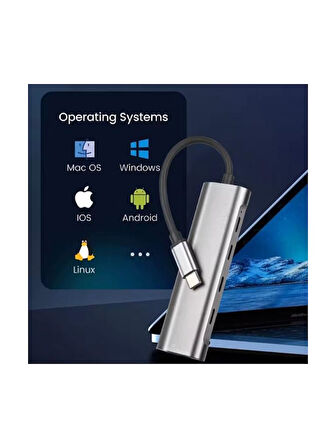 TYPE C TO USB 3.0 PD ÇOKLAYICI 60W ŞARJ ADAPTÖRÜ USB-C ÇOKLAYICI ÇEVİRİCİ