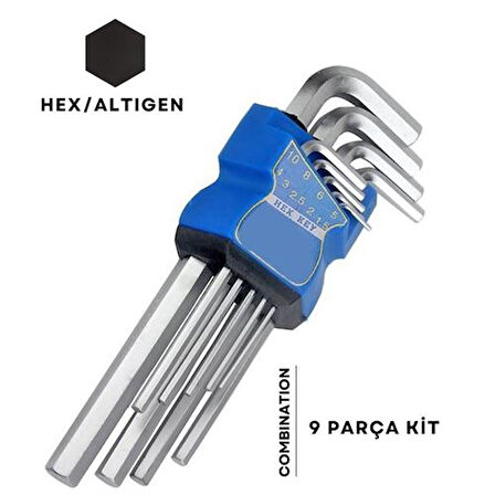 ModaCar Altıgen Combination 9 Parça Alyan Seti 