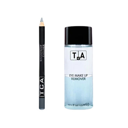 Tca Studio Make-Up Göz Makyaj Temizleyici 150 ml - Suya Dayanıklı Göz Kalemi Ultra Waterproof Eyeliner (Dark Gray) Hediyeli