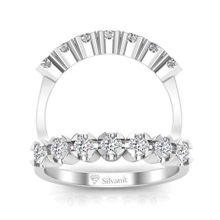 0,35 Karat Yarımtur Pırlanta Yüzük