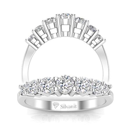 1,00 Karat Yarımtur Pırlanta Yüzük