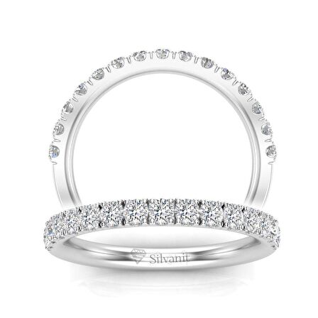 1,00 Karat Yarımtur Pırlanta Yüzük