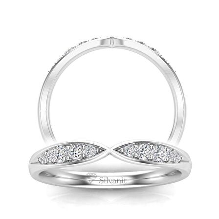 0,15 Karat Yarımtur Pırlanta Yüzük