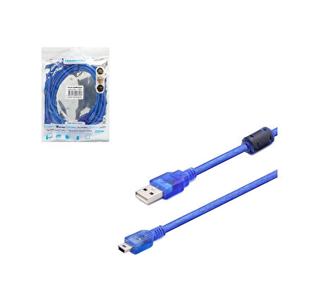 5PİN KABLO 1.5 METRE USB 2.0 AM/MİNİ NVTCH