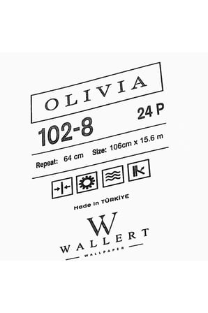 modern vinil duvar kağıdı 102-8 | wallert olivia, vizon, kağıt taban taban + vinil kaplama - 16.5 m²