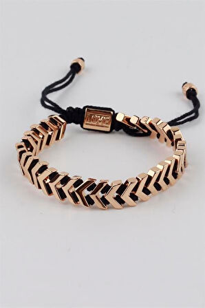 İpli Çelik Bileklik - Altın