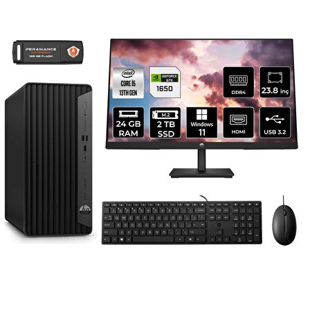 HP TOWER 290 G9 i5 13500 24GB RAM 2TB SSD GTX1650/4GB W11PRO 8T2W9ES MASAÜSTÜ PC & 23.8'' MONİTÖR