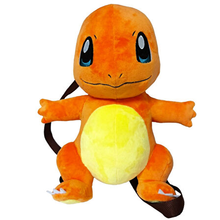 Charmander (05121) Pokemon Lisanslı Peluş Sırt Çantası 35 cm Fermuarlı