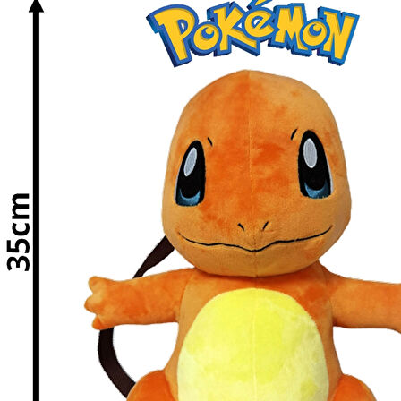 Charmander (05121) Pokemon Lisanslı Peluş Sırt Çantası 35 cm Fermuarlı