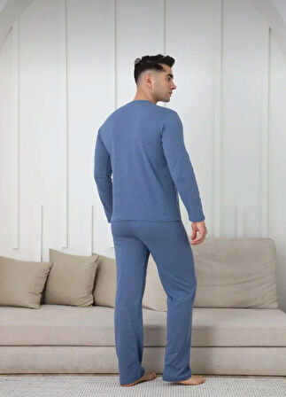 ERKEK UZUN KOL PENYE PİJAMA TAKIMI