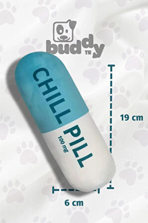 Chill Pill Peluş Mavi Köpek Oyuncağı | Sesli Yapı | Güvenli Malzeme | Renkli Tasarım