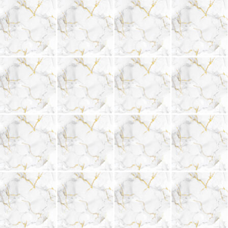 Kapamarka  Pvc Yer Karosu 30x30cm 4'lü Paket - Mermer Desenli Beyaz  0,36m2