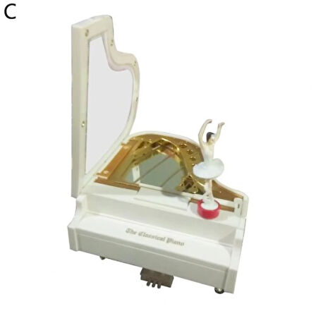 Kapamarka Balerin Figürlü Piyano Müzik Kutusu