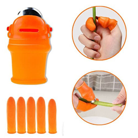 Kapamarka Baş Parmak Sebze Ayıklayıcı Set Kadın