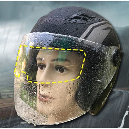 Kapamarka Motosiklet Kaskı Yağmur Kaydırıcı
