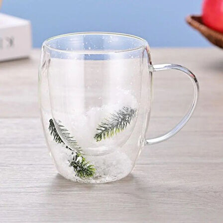 Kapamarka Çift Cidarlı Çam Bardak