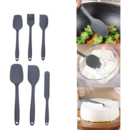 Kapamarka Silikon Spatula ve Fırça Seti