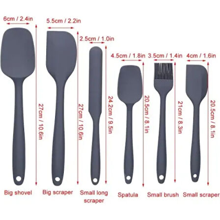 Kapamarka Silikon Spatula ve Fırça Seti