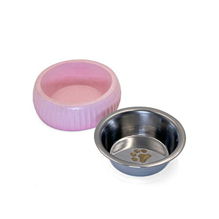 Kapamarka Mikopet Organik Seramik Mama Kabı Pembe
