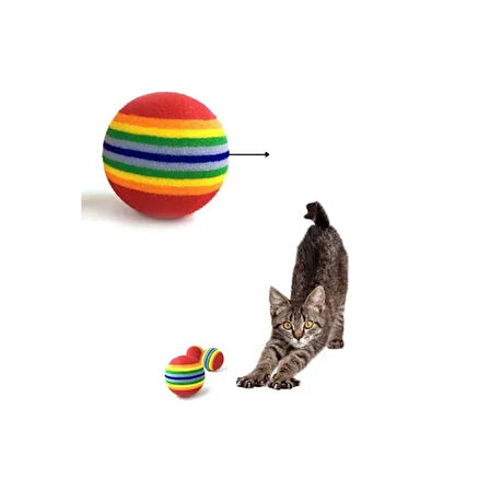 Kapamarka Sünger Kedi Köpek Çiğneme Ve Oyun Topu 4 Adet